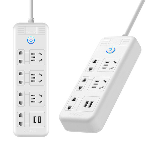 Two-prong plug two-hole extension cord two-ended plug two-wire power strip two-prong two-hole head two-socket power adapter