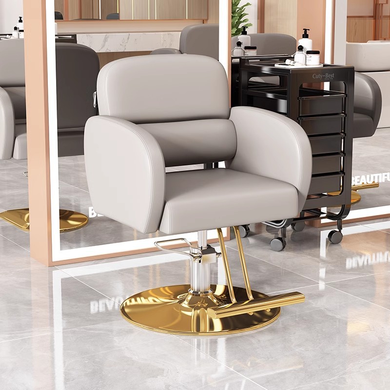 Silla de peluquería elevable y giratoria de alta gama silla de peluquería roja salón de peluquería taburete de corte de pelo especial silla de peluquería mayorista