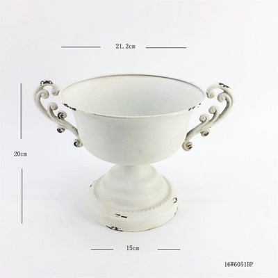 Vintage blanco vintage florero estilo europeo florero boda banquete Hotel decoración del hogar tienda de flores floral