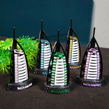 金属彩色帆船酒店模型迪拜旅游工艺品家居装饰品礼品礼物外贸产品