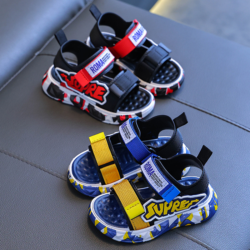Sandalias para niños 2024 nuevo verano, niños de moda casual, zapatos deportivos de playa para bebés lindos