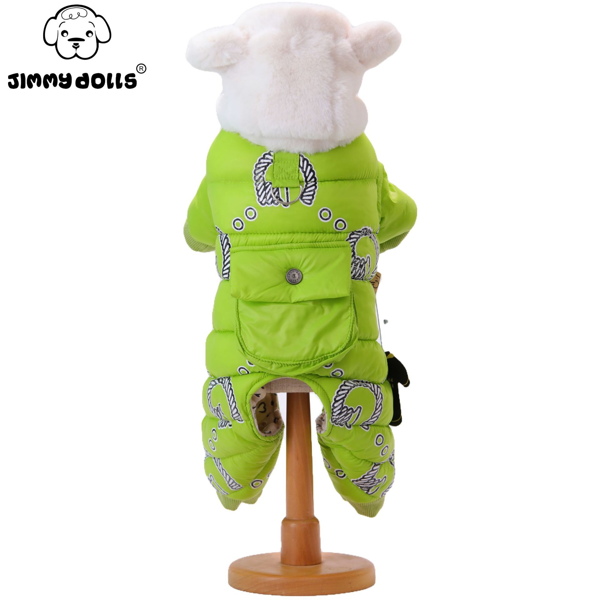 Pet Clothing Dog Winter Thick Warm Down Jacket Teddy Bichon Small Dog Traction Buckle Cotton Cotton_voghion.com