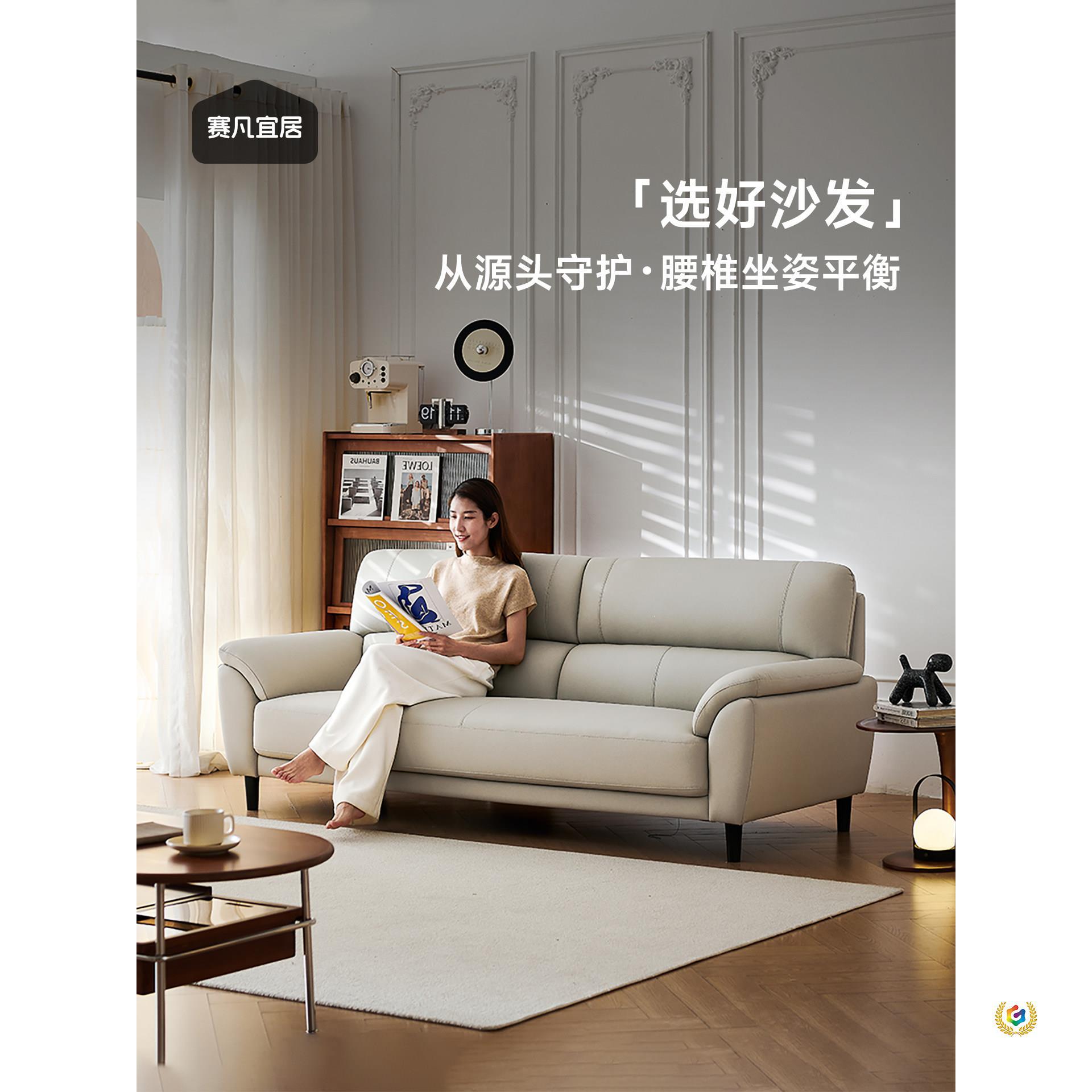 沙发小户型双人全青头层牛皮现代简约三人位沙发客厅