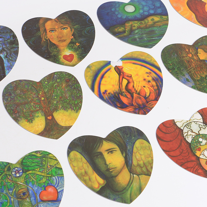 Lovers Couple Oracle Tarot Heart-shaped Cards_voghion.com