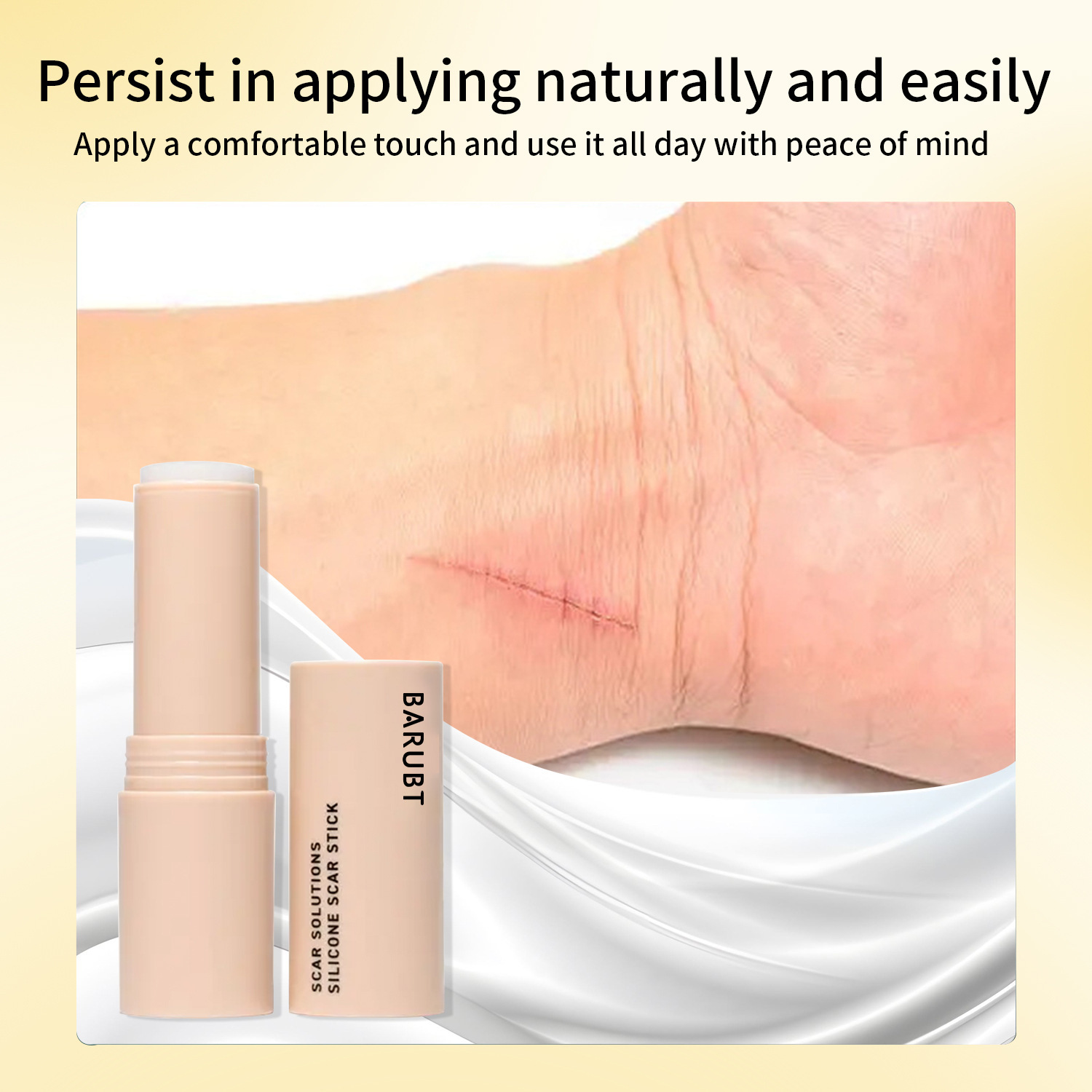 BARRUBT transfronterizo de estilo caliente TK, barra de eliminación de marcas, hidratante y suave, piel facial, barra de reparación de silicona suave en inglés