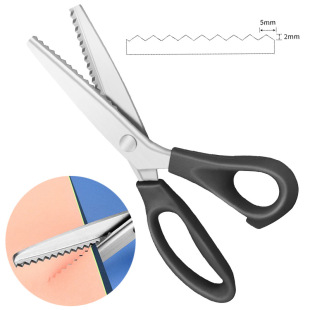 Spot Lace Scissors Dog Teeth Serrated Shears Manual Teeth Shears Cloth Shears Triangle Shears Arc Wave Pattern Shears