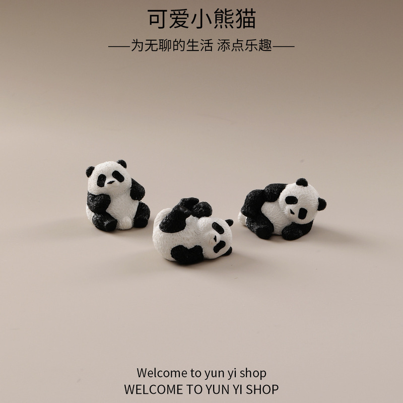 Micro-Landscape Small Ornaments, Creative and Cute Little Panda Animal Figurines, Gardening DIY Decoration Accessories, Car Desktop Micro-Landscape Small Ornaments, Creative and Cute Little Panda Animal Figurines, Gardening DIY Decoration Accessories, Car Desktop