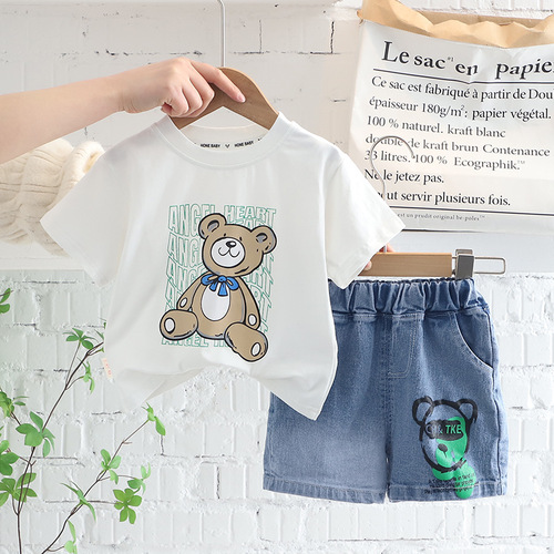  new summer suits for boys and girls, summer clothes for small and medium-sized children's clothes, trendy and stylish sports children's two-piece sets