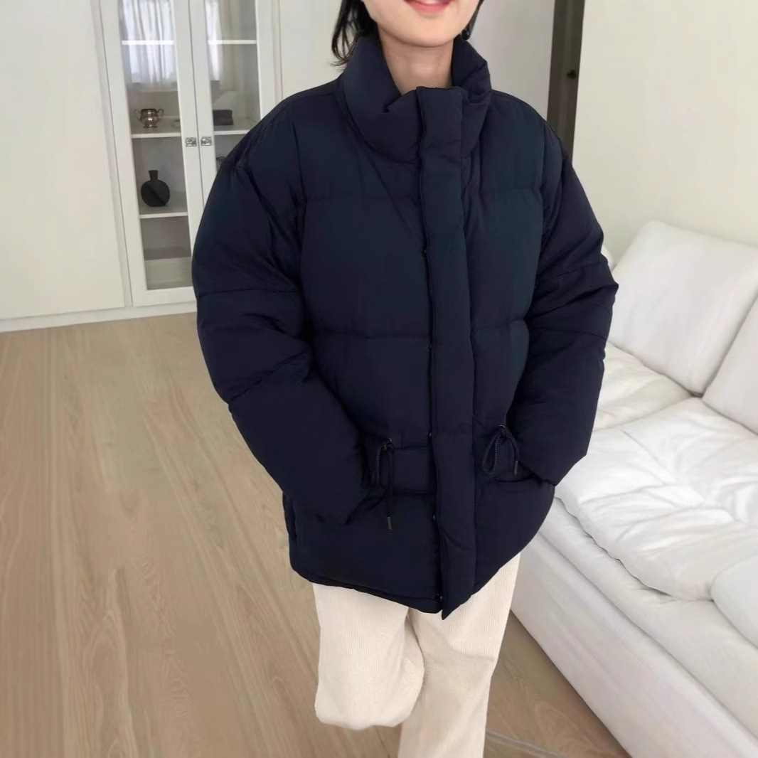 【现货】韩国东大门founders冬季新款洋气拉链立领收腰羽绒服