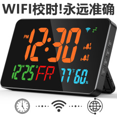時計目覚まし時計WIFI同期LED表示室内温度湿度高温警報落書きのみ生活