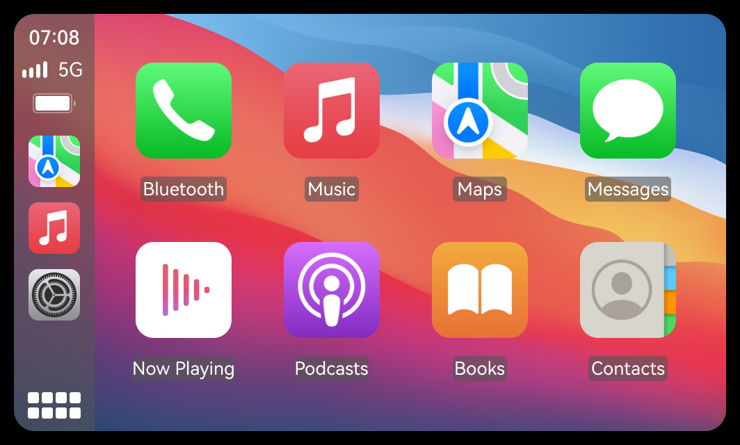 Car-Mounted Versatile Frame Large-Screen Mp5 Player Wireless Carplay Android Auto Bluetooth Radio Linux