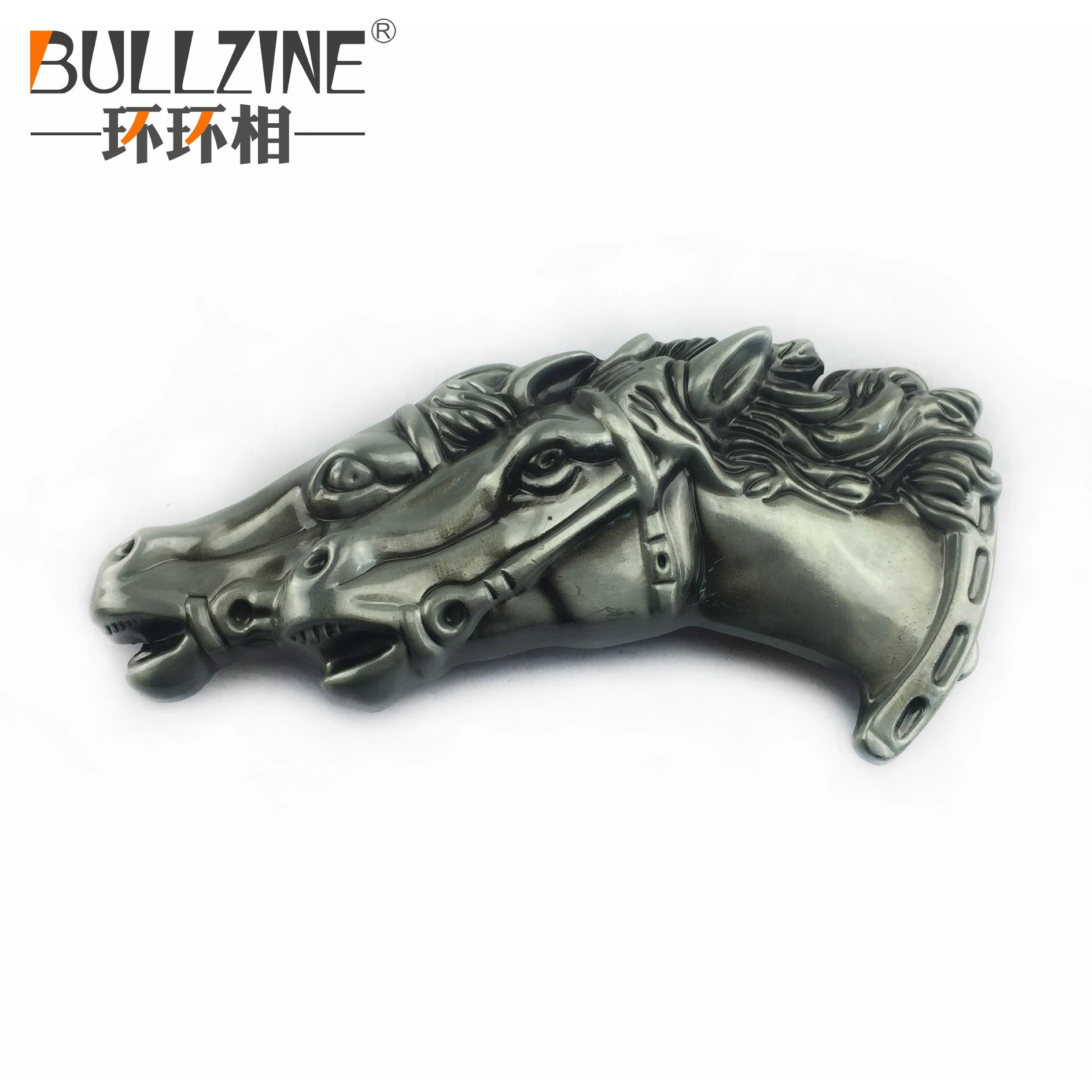Металлический ремень BULLZINE с денима, пряжка