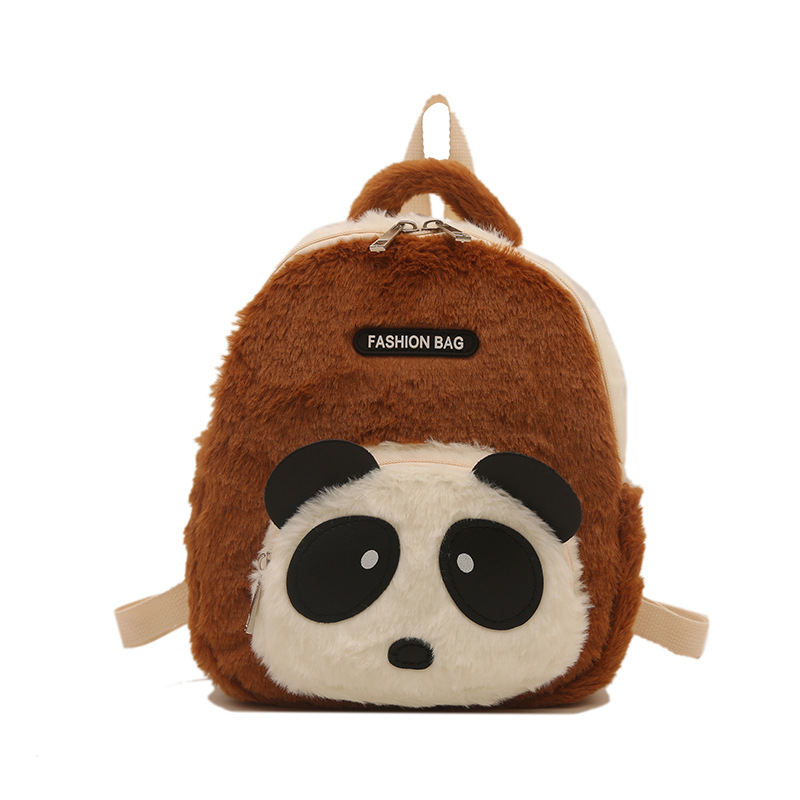 2025 nueva mochila infantil de peluche jardín de infantes caricatura lindo panda pequeña mochila mini mochila bebé