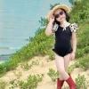 Polka dot swimsuit + (swimming cap included)