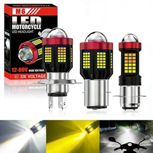 Cross-Border Exclusive Supply of New Car and Motorcycle Headlights H4 H6 P15D Three-Claw Dual-Color Headlights