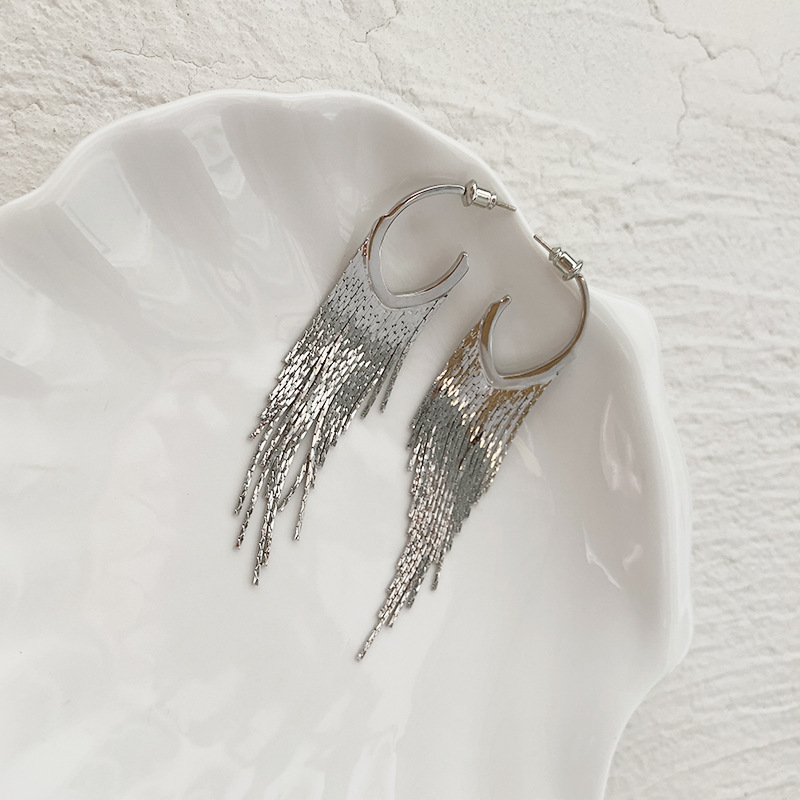 Women'S Gender 1 Pair Fashion Solid Color Alloy Tassel Women's Drop Earrings