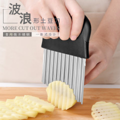 アマゾンのステンレスの波の刀のジャガイモは台所を切って料理器の狼の歯のジャガイモの刀の台所のツールのポテトの刀を切ります。