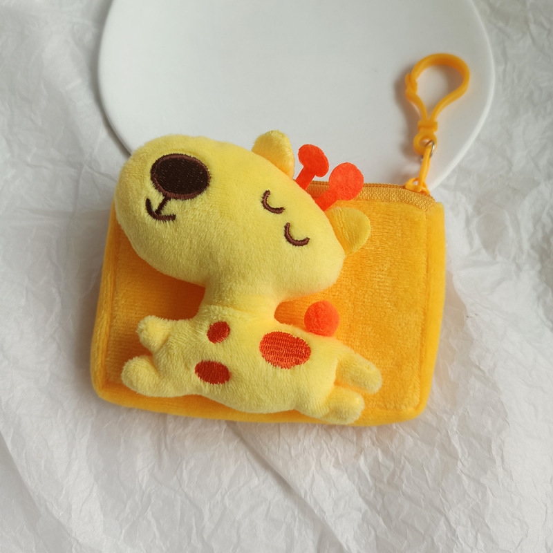 Xiaohongshu 面白いクッキーイヤホン小銭入れかわいい漫画ぬいぐるみコイン小銭入れ女性収納キーバッグ|undefined