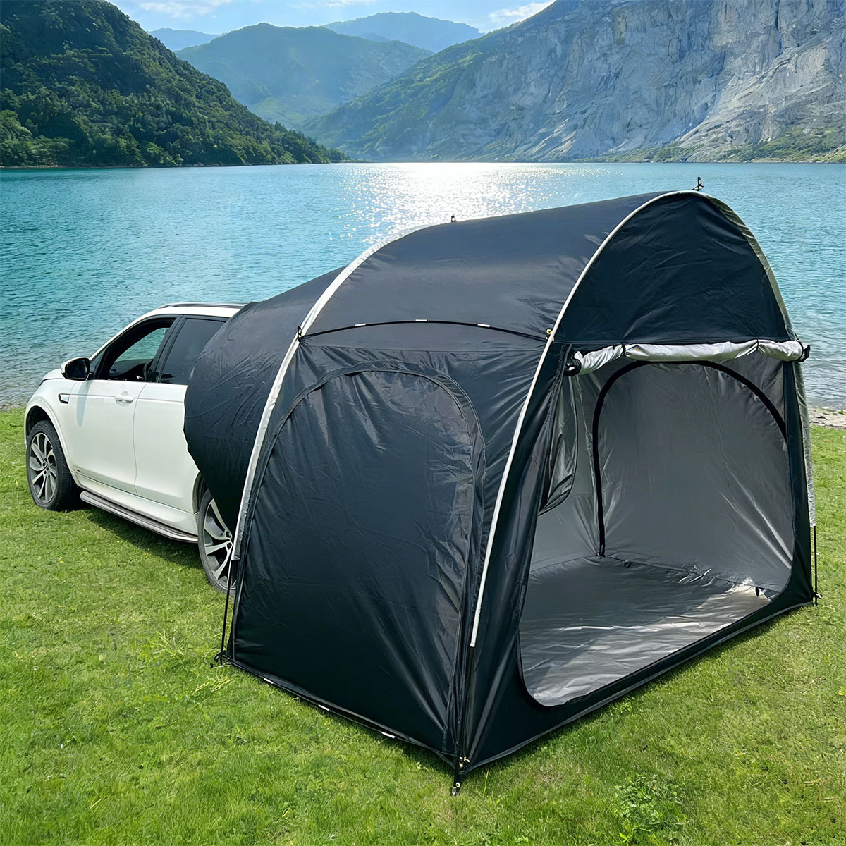 Upgraded Air-Conditioned Suv Tent, Outdoor Rear Car Tent, Sun-Proof and Rain-Proof Integrated Rear Car Tent, Car Cabin Tent