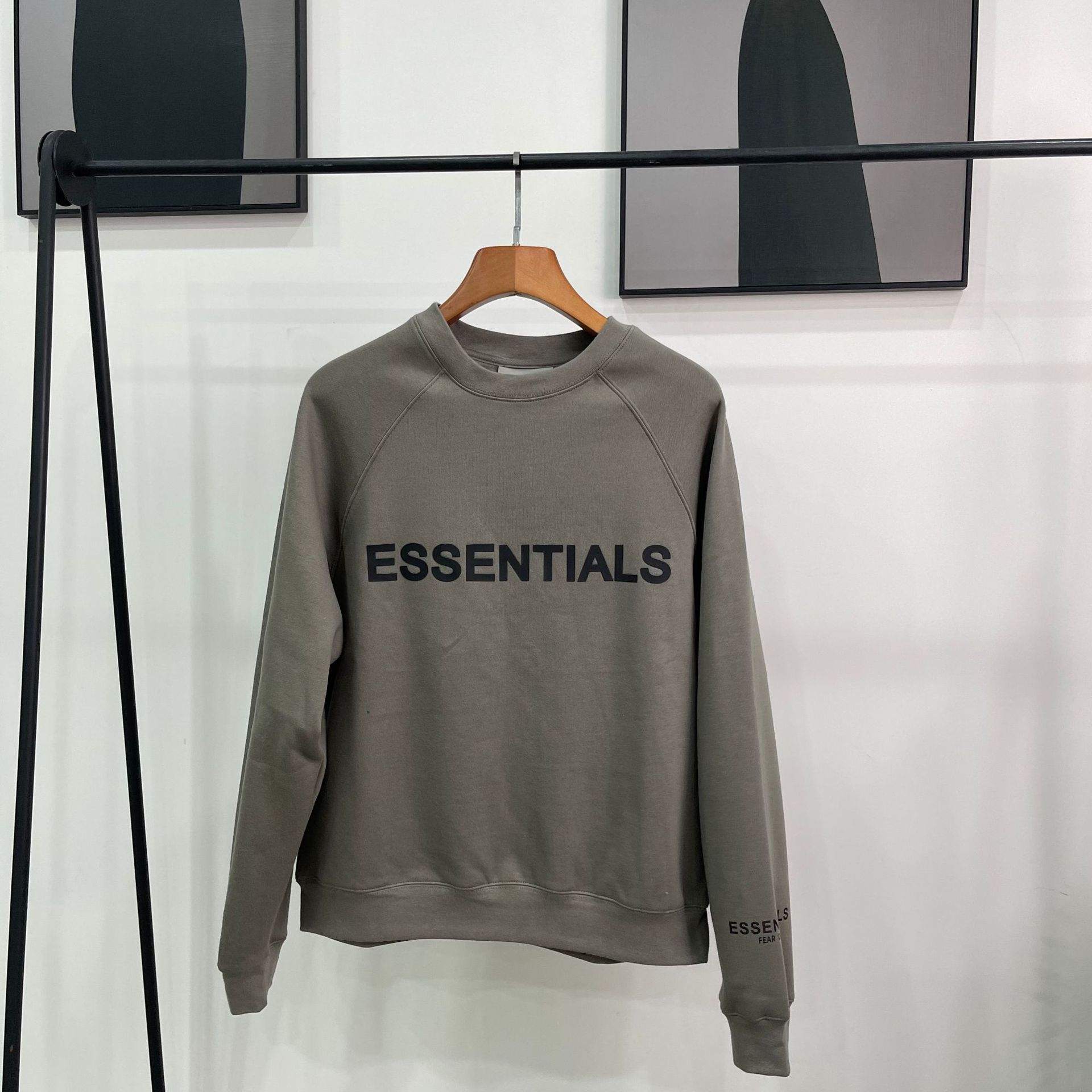 FEAR OF GOD FOG multi-thread ESSENTIALS Sudadera holgada americana con cuello redondo y forro polar, versátil para primavera para hombre