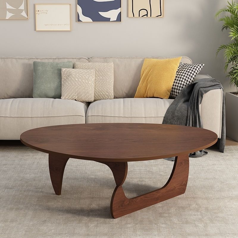 Nordic Coffee Table Japanese Wabi-Sabi Style Trendy Small Apartment Home Natural Wood Living Room Simple Triangular Irregular Tea Table Balcony