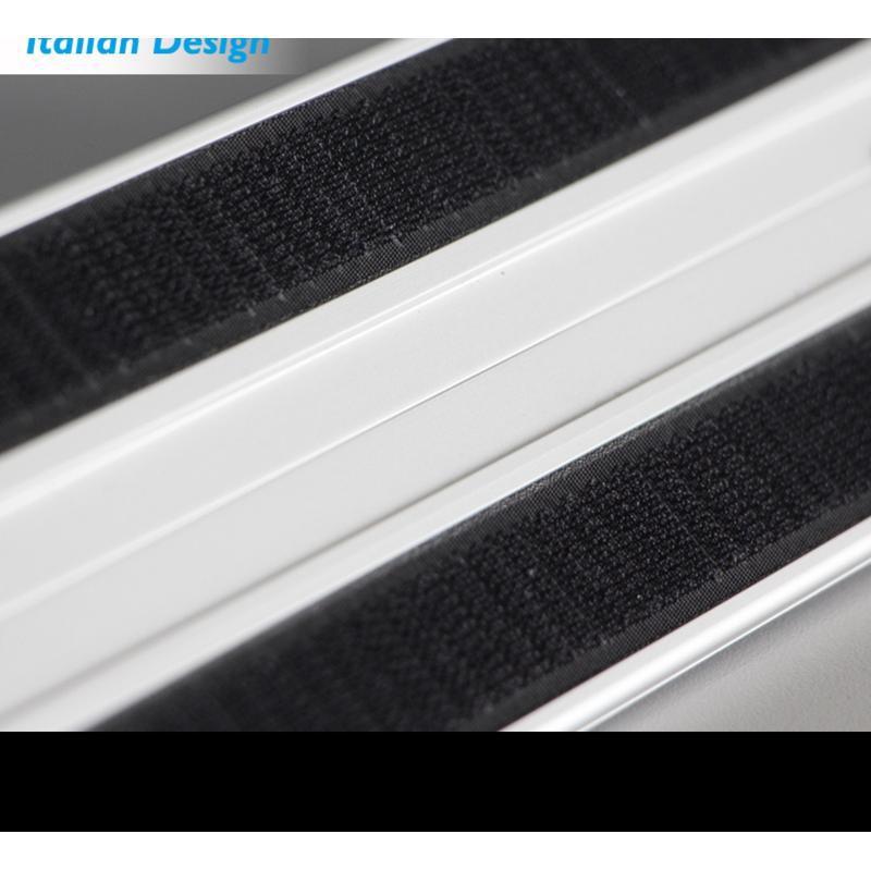 拖把卡槽黑色魔术贴 平板平推拖把 铝板平拖魔术贴配件1对(2条)