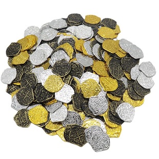 Cross-border Spanish pirate gold coin Doubloon simulation toy coin 100 Caribbean pirate gold and silver