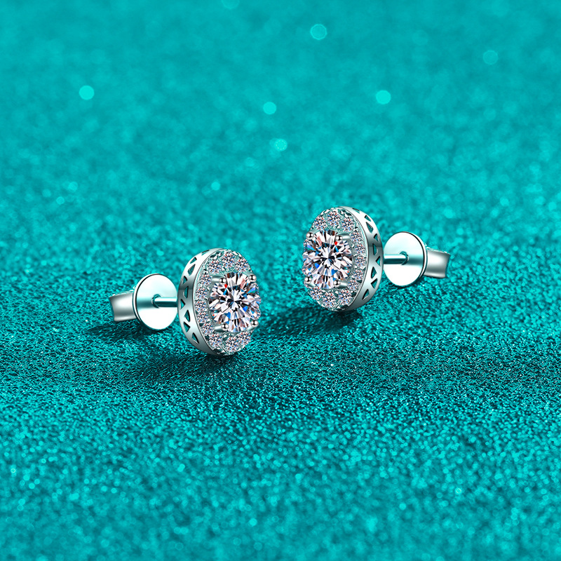 D-farbe Moissanit Creolen Aus Sterlingsilber Elegantes Geschenk_voghion.com