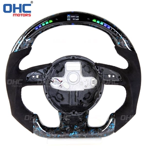 Suitable for Audi Rs Rs3 S3 S4 Forged Carbon Fiber Led Steering Wheel Car Old Modification New Upgrade