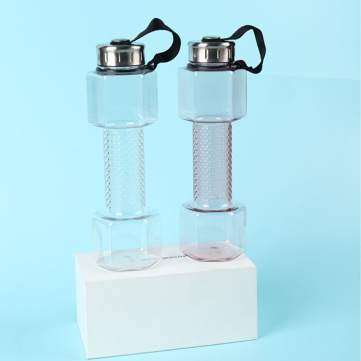 厂家外贸户外运动水壶塑料水杯650ml健身哑铃杯pp塑料杯厂家定制