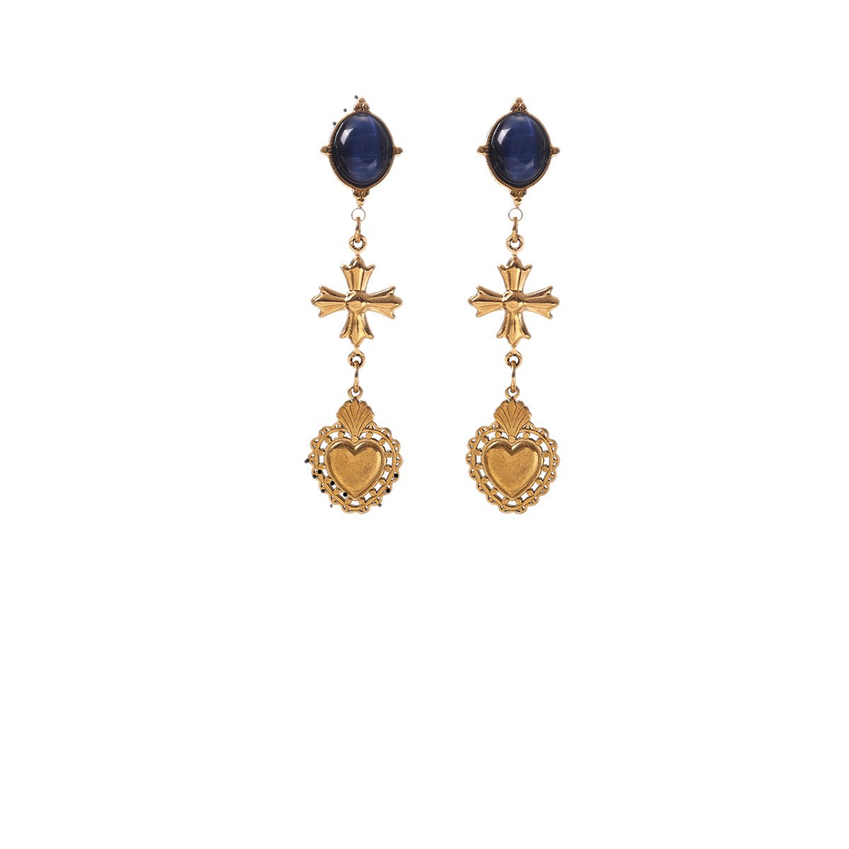 Taina europa y americana pernos de acero inoxidable nicho de alta calidad piedra natural universal moda pernos de acero de titanio compactos y exquisitos para mujeres
