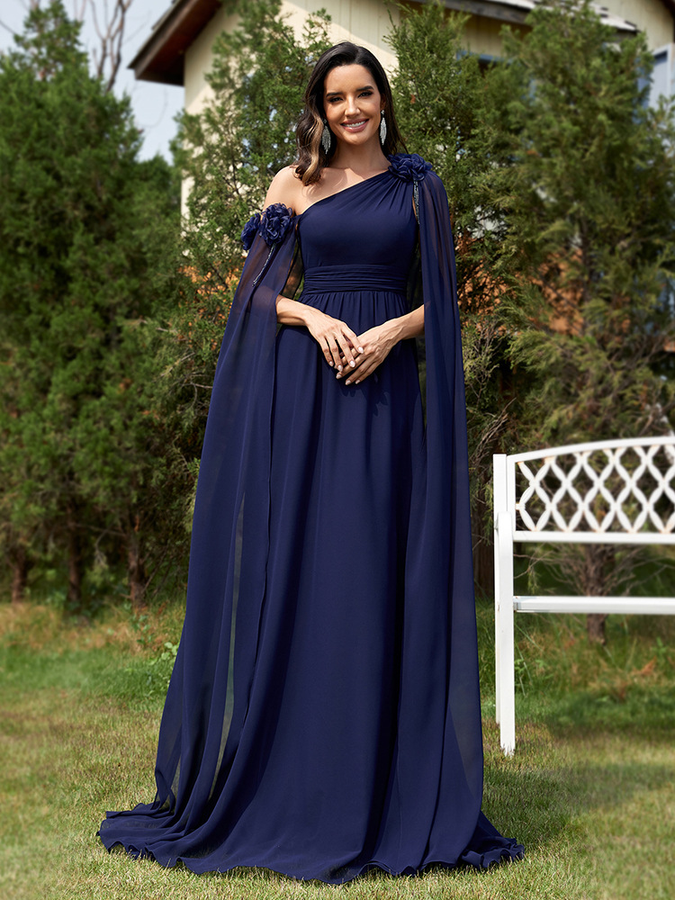 Elegant Women's A-line Chiffon Evening Dress For Formal Banquets_voghion.com