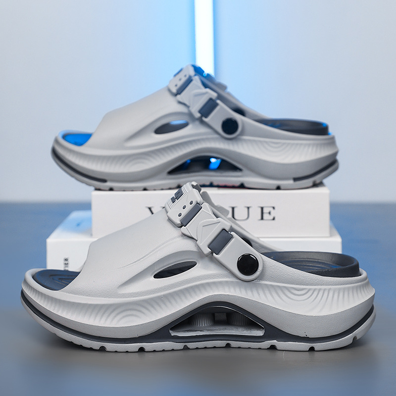 Sandali da uomo per il tempo libero, taglie grandi, nuovo stile primavera/estate, scarpe da spiaggia alla moda di alta qualità con suola spessa_voghion.com