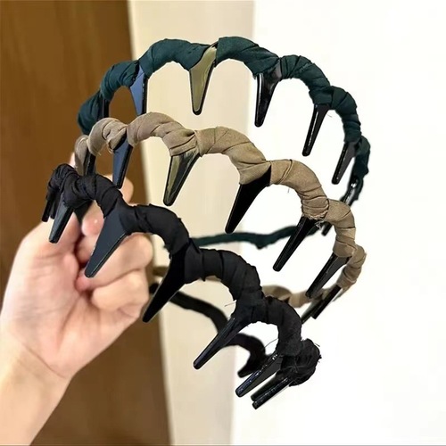 Hair hoop for women, face wash, toothed hair clip, non-slip, broken hair, hair press, French head hoop, internet celebrity 2024 new style