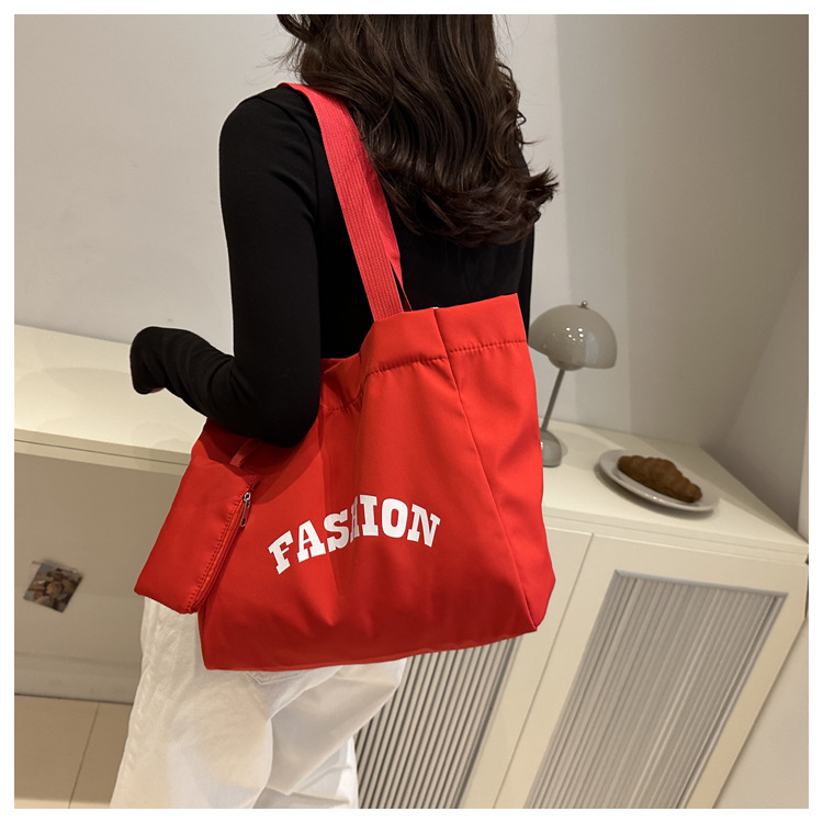 95g Weight Polyester Lining Material Magnetic Buckle Closure Type Double Shoulder Straps Strap Type Canvas Bag Bags Type Daily Occasion Oxford Cloth Material Women's Backpack Backpack Letter Pattern All Seasons Season Women's Gender Basic Style Square Shape Women's Basic Letter Oxford Cloth Shopping Bags 12