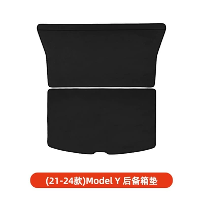 Mats, Leather All-Inclusive Tailgate Mats, Side – Trunk Mat - 21-24-models-model-y-trunk-mat-2-piece-set-black