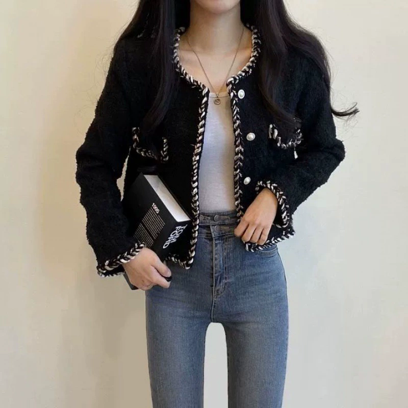 Сексуная куртка, кардиган, стиль Chanel, французский стиль, для подростков
