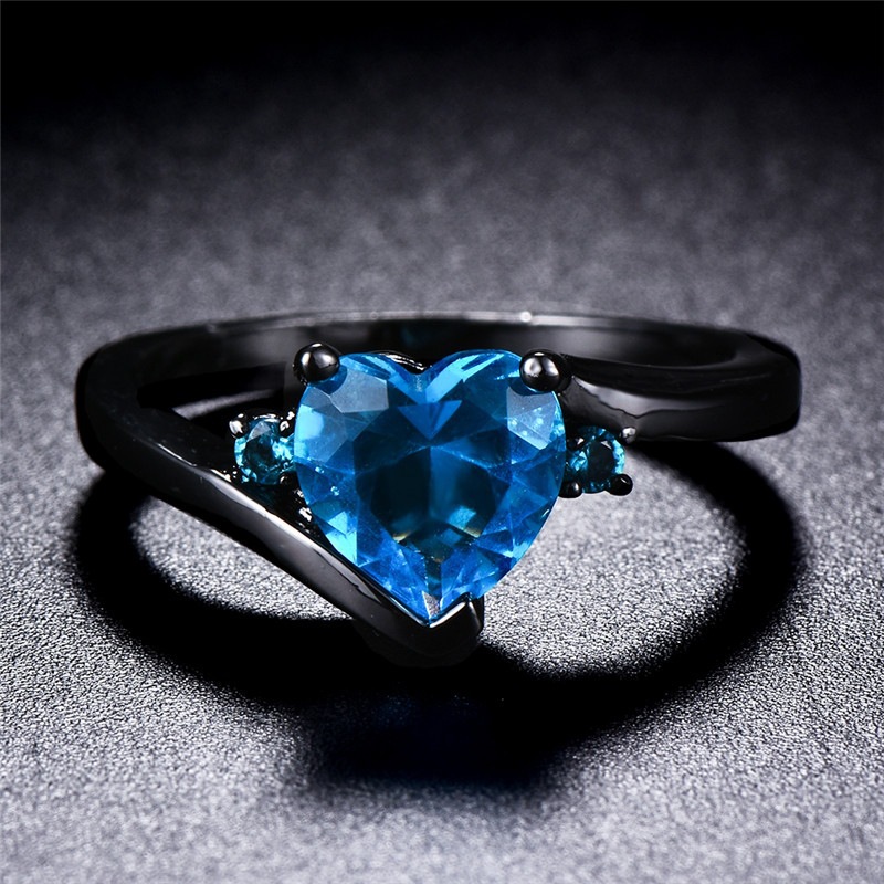 Women'S Gender Plating, Inlay Design Sweet Simple Style Heart Shape Alloy Plating Inlay Rhinestones Women's Rings
