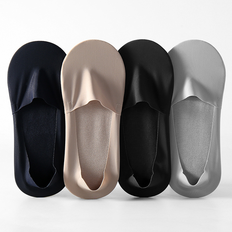 5 Pairs of Pure Cotton Shallow Mouth Invisible Socks for Women, Plus Size, Small Size, Spring and Summer Thin Anti-Falling Silicone Boat Socks Охck