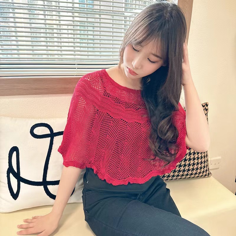 ニットショール、レイジープルオーバー、スカーフ、春夏のおしゃれなアウター、日焼け止め、エアコン付きルームショルダー、肩パッド、チョッキ、フェイクカラー|undefined