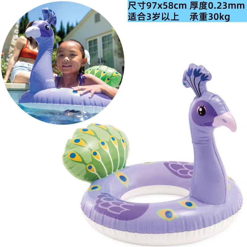Anillo de natación inflable para niños de 3 a 10 años, anillo para axila, salvavidas grueso para niños pequeños, anillo flotante de dibujos animados, unicornio dinosaurio image 19
