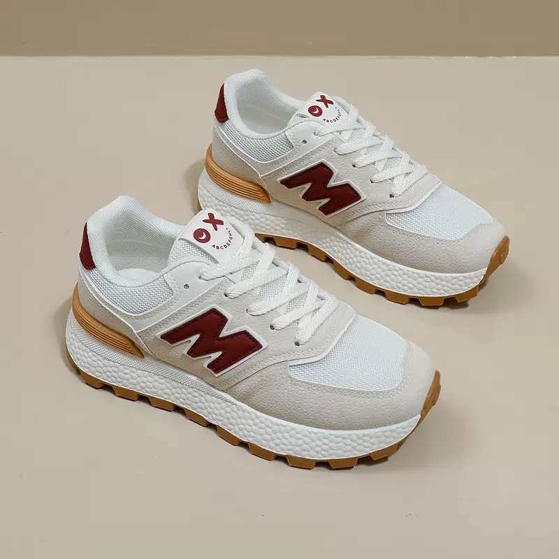 24年春季新款跑步鞋ins潮厚底韩版女学生运动阿甘鞋女休闲鞋6109