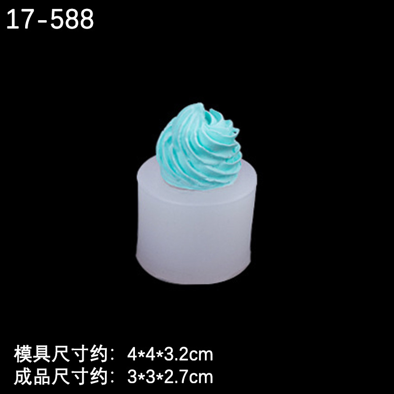 5 galletas crema grano forma silicona molde simulación cerámica suave arcilla alimentos pastel de chocolate Decoración