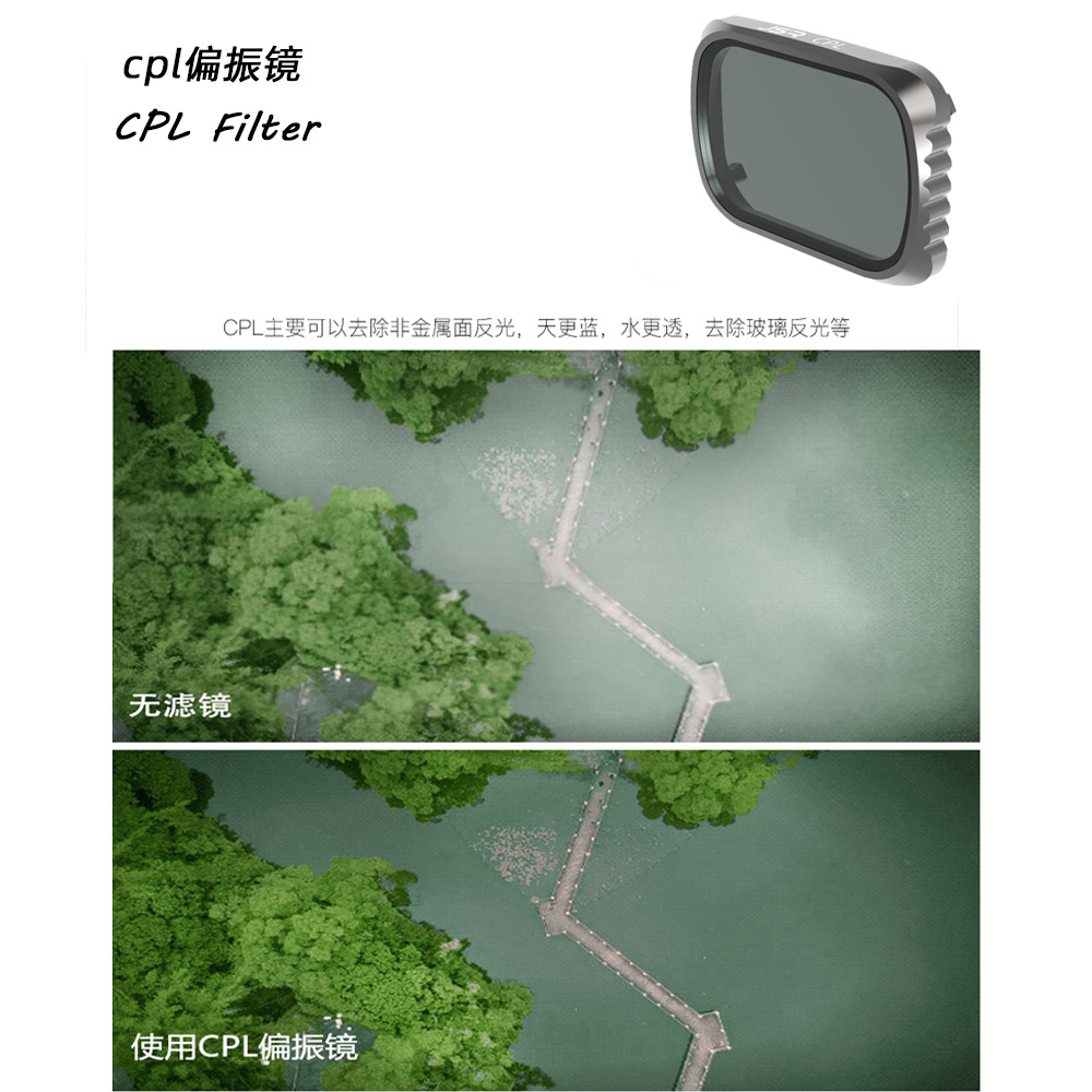JUNESTAR filtro adecuado para DJI Dajiang UAV Royal Mavic Air2S filtro ND cplmirror de reducción de luz