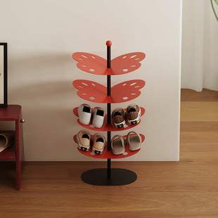 Creative Butterfly Shoe Rack Household Door Small Multi-Layer Narrow Shoe Rack Simple Shoe Storage Rack Slippers Floor-Standing Shoe Rack