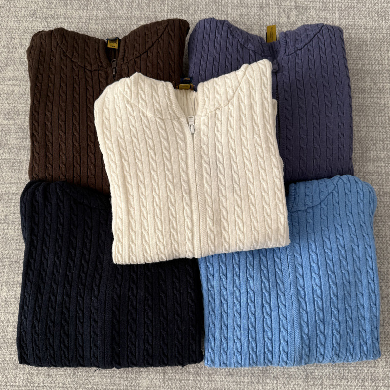 Scanable/High-Quality Rl Laff Pony Logo Knitted Hooded Small Twist Cardigan Lazy Style Jacket Top Scanable/High-Quality Rl Laff Pony Logo Knitted Hooded Small Twist Cardigan Lazy Style Jacket Top