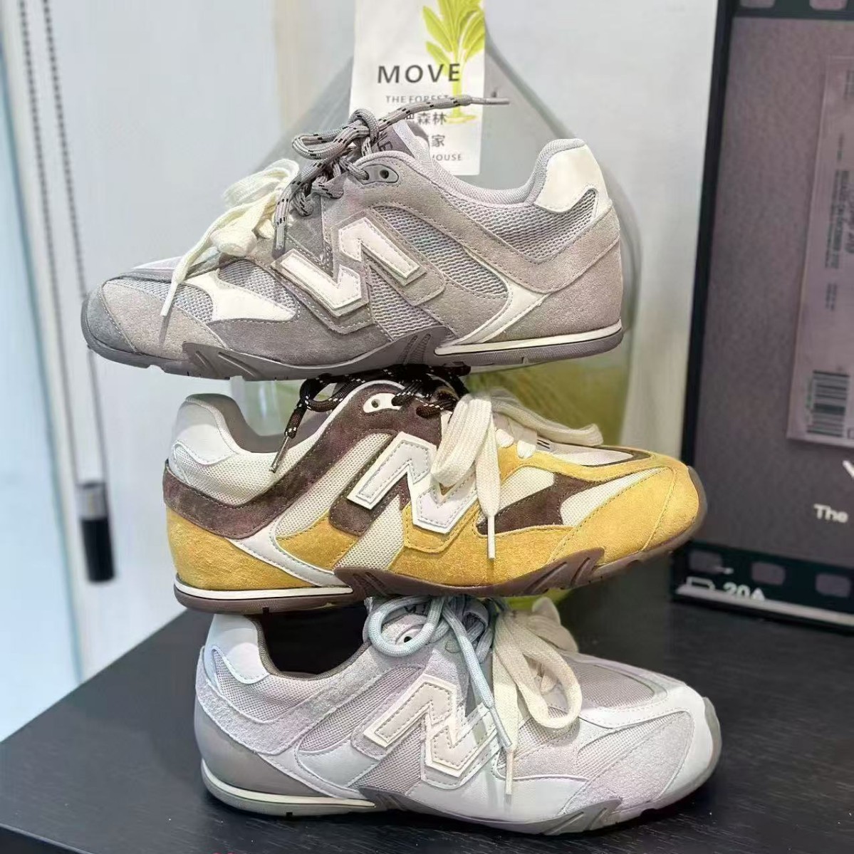 Retro two-color GAT shoes with shoelaces