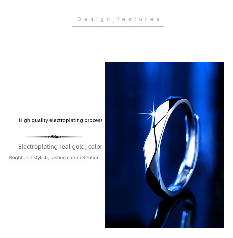 Klassischer Sterlingsilber Moissanit Diamant Partnerring Set_voghion.com