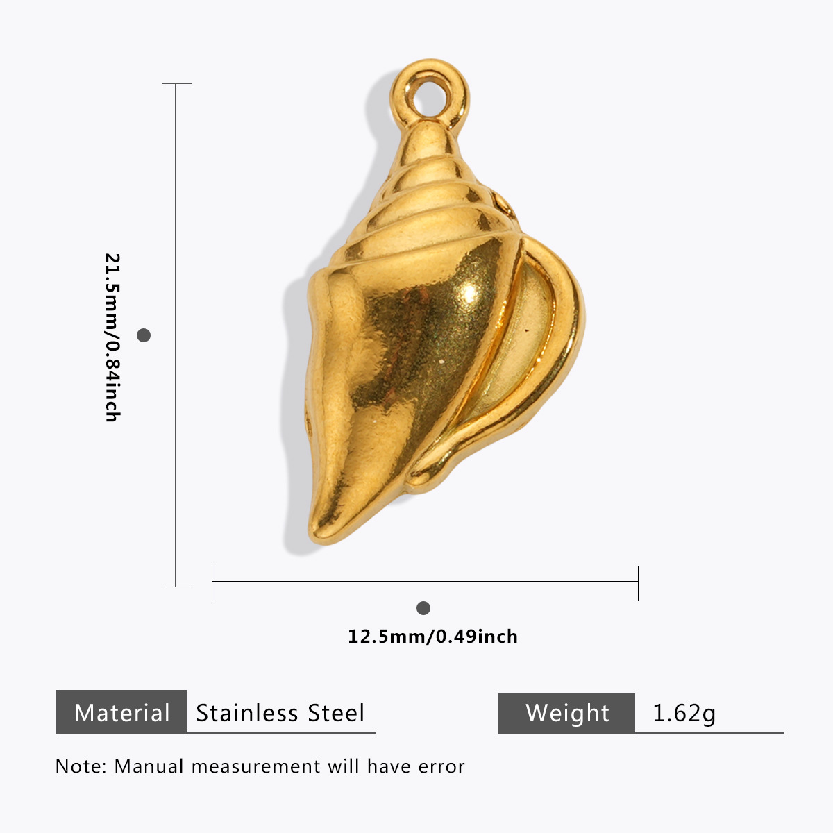4g Weight Pendant Jewelry Making Type DIY Jewelry Accessories Classification 5 PCS/Package Quantity 304 Stainless Steel Material Conch, Hippocampus, Shell Pattern All Seasons Season Plating Design Simple Style, Classic Style Style 5 PCS/Package 304 Stainless Steel Conch Hippocampus Shell Pendant DIY Jewelry Accessories 4