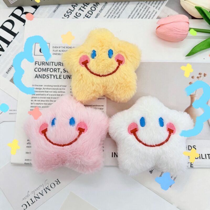Selected product: Colorful smiley face and five-pointed star plush accessory, doll brooch, DIY bag pendant, cute and girly, ins style Selected product: Colorful smiley face and five-pointed star plush accessory, doll brooch, DIY bag pendant, cute and girly, ins style